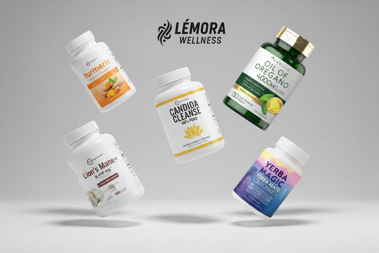 Productos Lémora Wellness con Logo
